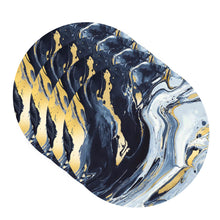 Load image into Gallery viewer, Dainty Home Marble Cork Foil Printed Marble Granite Designed Thick Cork Textured 15" x 15" Round Placemats
