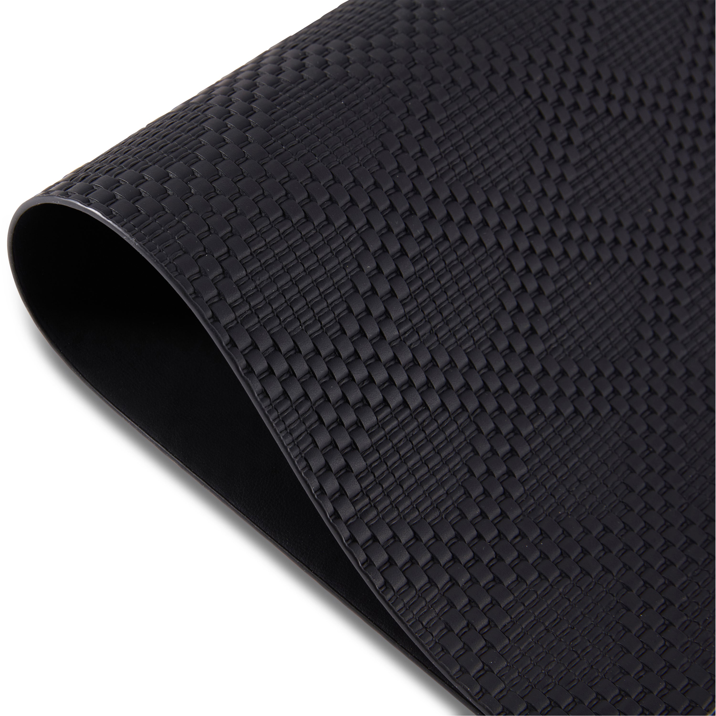 Dainty Home Basel Premium Vegan Leather Reversible 2 Pattern 12" x 18" Rectangular Placemat Set Of 4