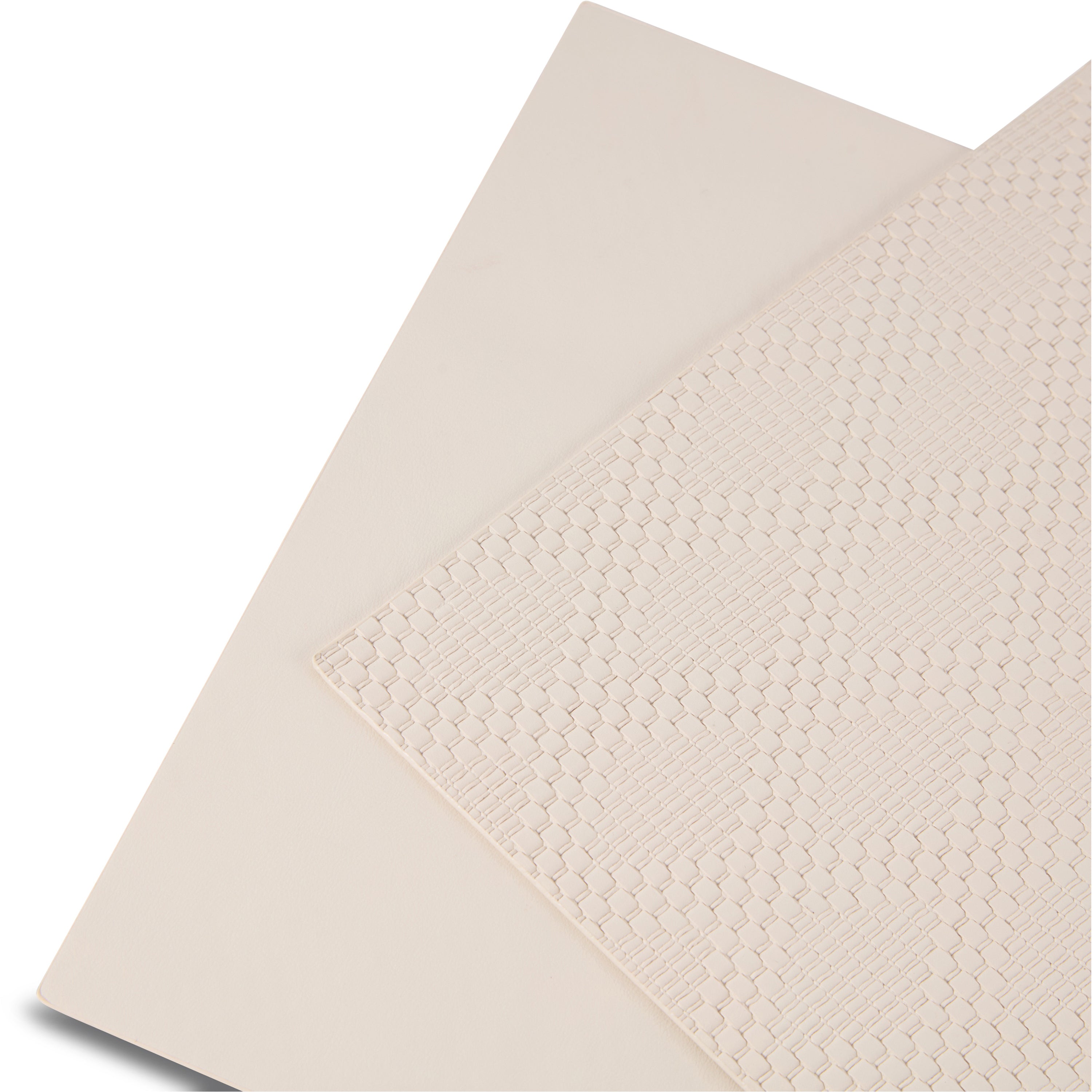 Dainty Home Basel Premium Vegan Leather Reversible 2 Pattern 12" x 18" Rectangular Placemat Set Of 4