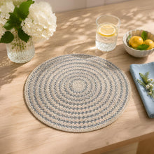 Load image into Gallery viewer, Dainty Home Belmar 15" Round Natural Paper Multicolor Placemats Set of 4 - Durable Table Mats
