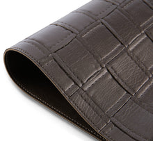 Load image into Gallery viewer, Dainty Home Bostonian Premium Vegan Leather Reversible 2 Pattern 12" x 18" Rectangular Placemat Set Of 4
