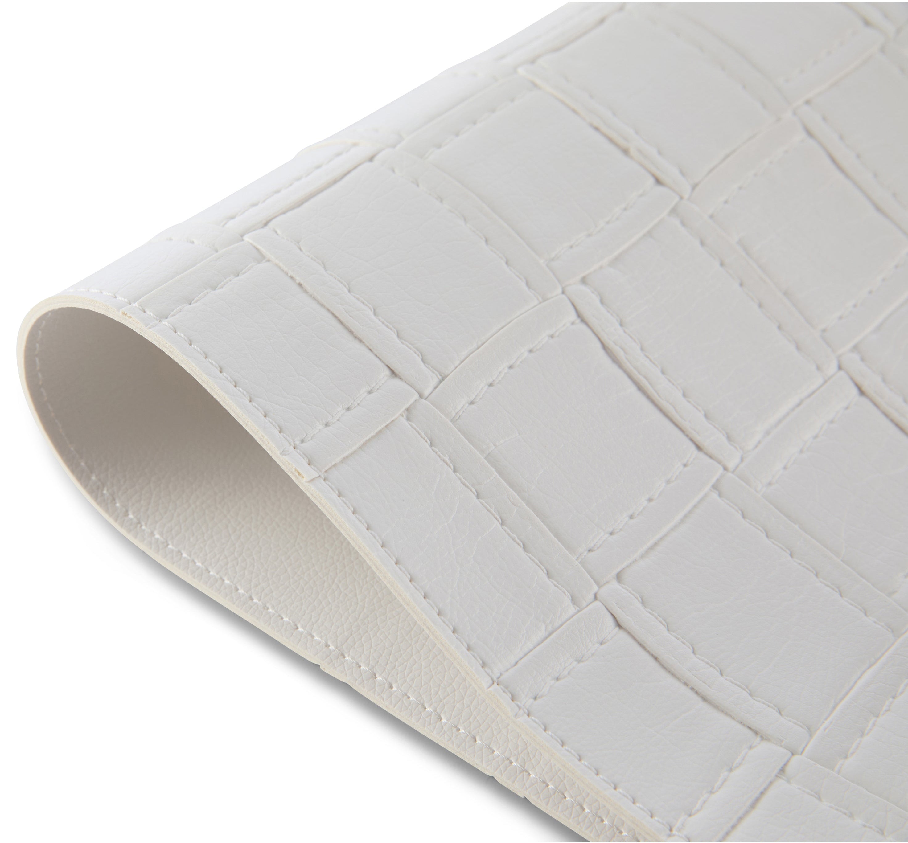 Dainty Home Bostonian Premium Vegan Leather Reversible 2 Pattern 12" x 18" Rectangular Placemat Set Of 4