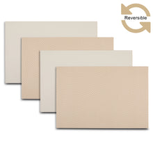 Load image into Gallery viewer, Dainty Home Chevron Premium Vegan Leather Reversible 2 Pattern 12" x 18" Rectangular Placemat Set Of 4
