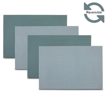 Load image into Gallery viewer, Dainty Home Exeter Premium Vegan Leather Reversible 2 Pattern 12" x 18" Rectangular Placemat Set Of 4
