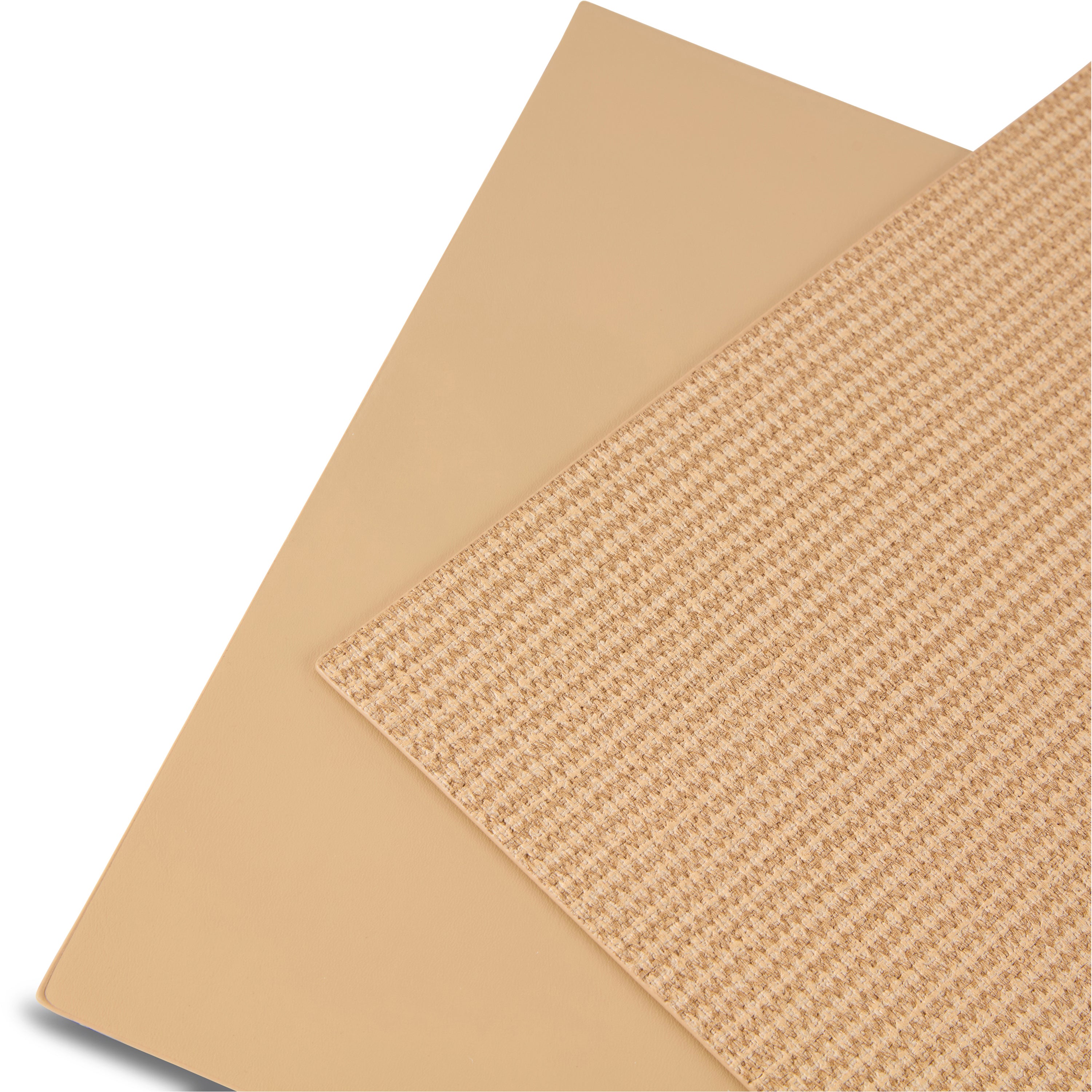 Dainty Home Exeter Premium Vegan Leather Reversible 2 Pattern 12" x 18" Rectangular Placemat Set Of 4