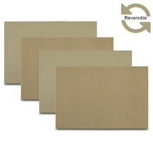 Load image into Gallery viewer, Dainty Home Exeter Premium Vegan Leather Reversible 2 Pattern 12" x 18" Rectangular Placemat Set Of 4
