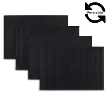 Load image into Gallery viewer, Dainty Home Hudson Premium Vegan Leather Reversible 2 Pattern 12" x 18" Rectangular Placemat Set Of 4
