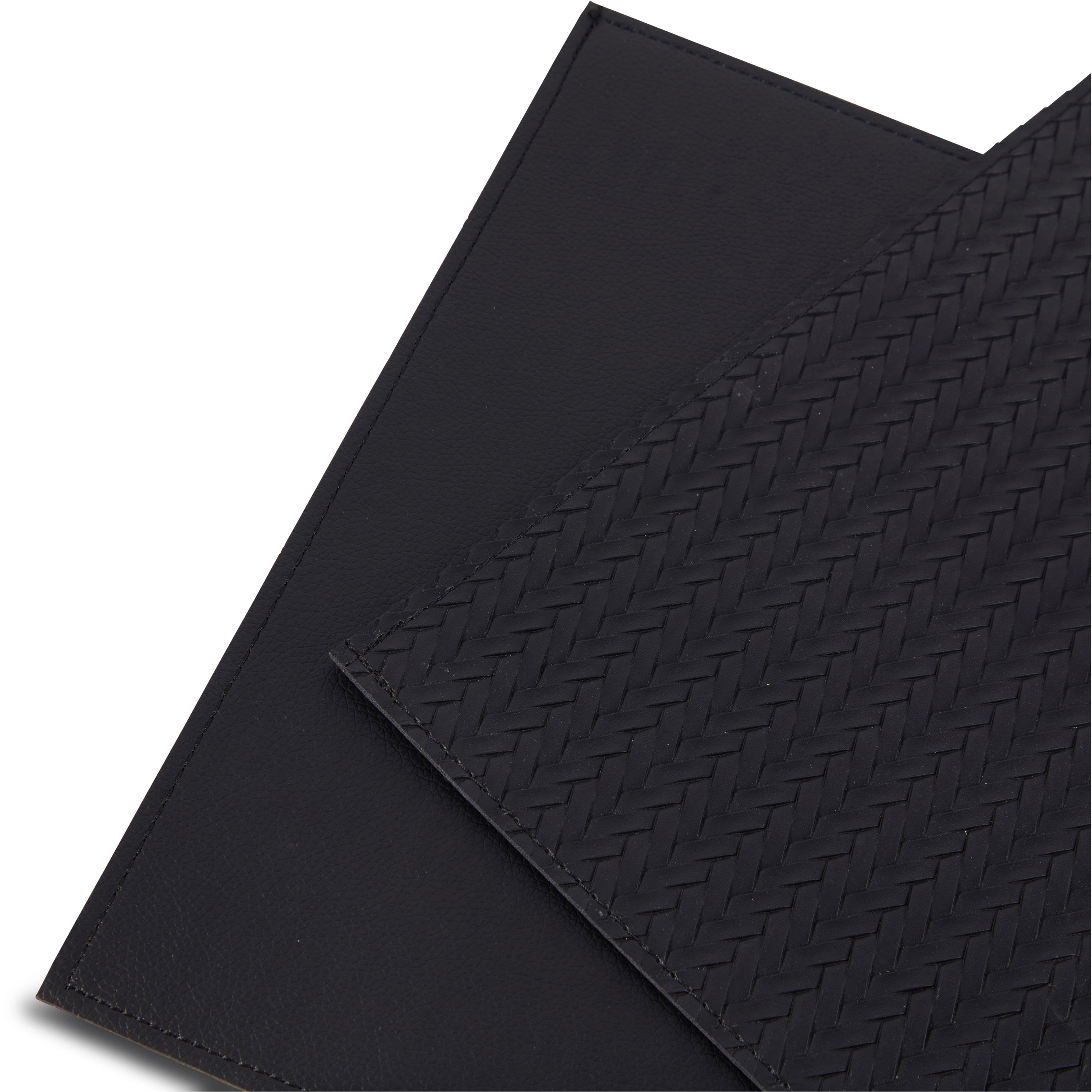 Dainty Home Hudson Premium Vegan Leather Reversible 2 Pattern 12" x 18" Rectangular Placemat Set Of 4