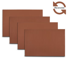 Load image into Gallery viewer, Dainty Home Hudson Premium Vegan Leather Reversible 2 Pattern 12" x 18" Rectangular Placemat Set Of 4
