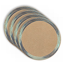 Load image into Gallery viewer, Dainty Home Key West 15" Round Natural Jute Multicolor Placemats Set of 4 - Durable Table Mat
