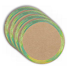 Load image into Gallery viewer, Dainty Home Key West 15" Round Natural Jute Multicolor Placemats Set of 4 - Durable Table Mat

