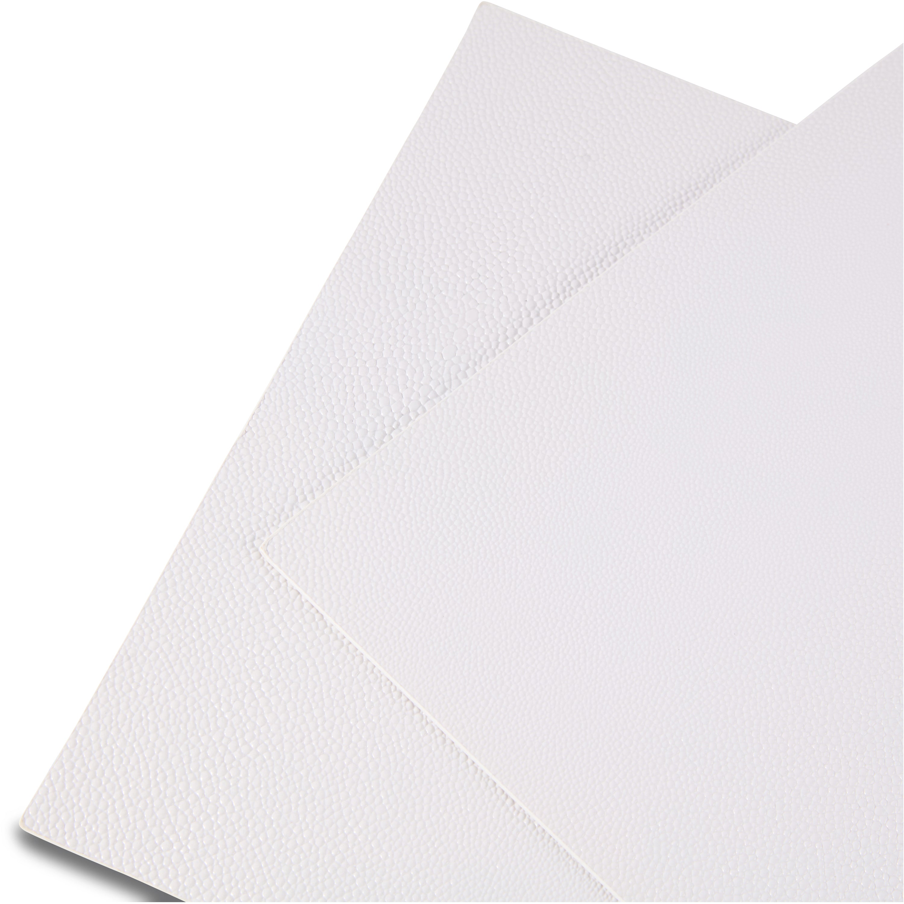 Dainty Home Lucerne Premium Vegan Patent Leather Reversible 2 Pattern 12" x 18" Rectangular Placemat Set Of 4