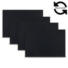 Load image into Gallery viewer, Dainty Home Lausanne Premium Vegan Leather Reversible 2 Pattern 12" x 18" Rectangular Placemat Set Of 4
