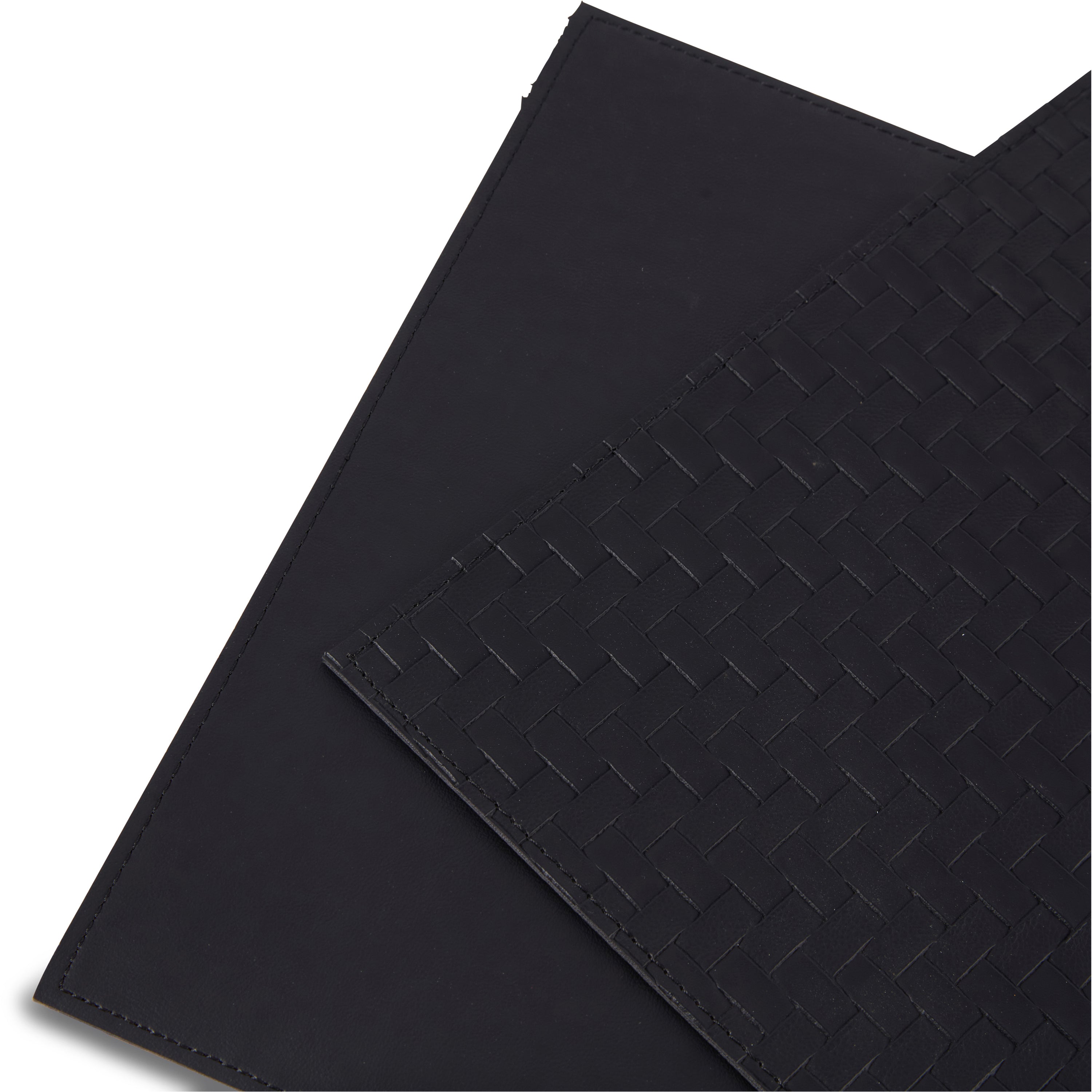 Dainty Home Lausanne Premium Vegan Leather Reversible 2 Pattern 12" x 18" Rectangular Placemat Set Of 4