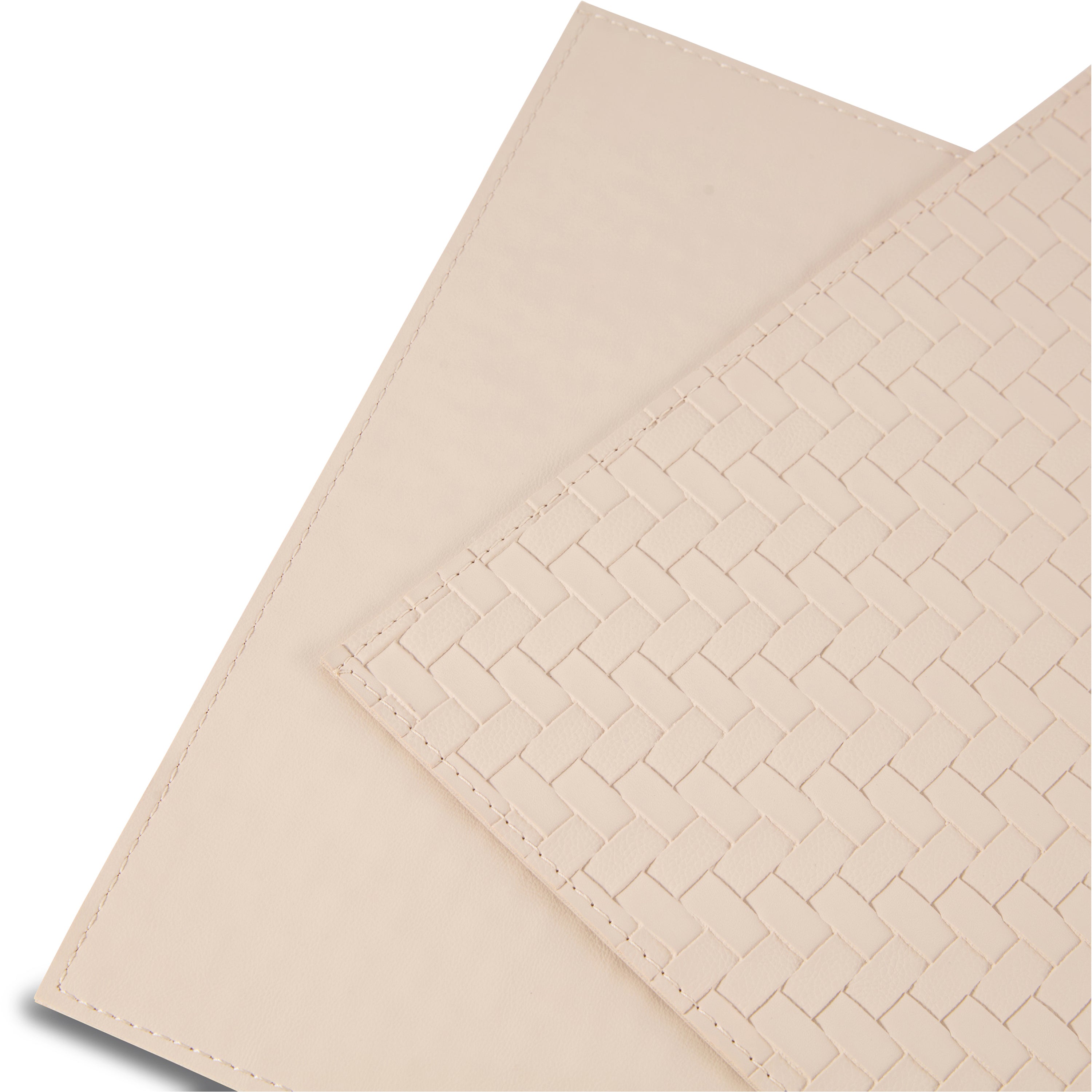Dainty Home Lausanne Premium Vegan Leather Reversible 2 Pattern 12" x 18" Rectangular Placemat Set Of 4