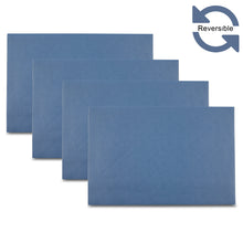 Load image into Gallery viewer, Dainty Home Manhasset Premium Vegan Leather Reversible 2 Pattern 12" x 18" Rectangular Placemat Set Of 4
