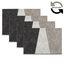 Load image into Gallery viewer, Dainty Home Milano Premium Vegan Leather Reversible 2 Pattern 12" x 18" Rectangular Placemat Set Of 4
