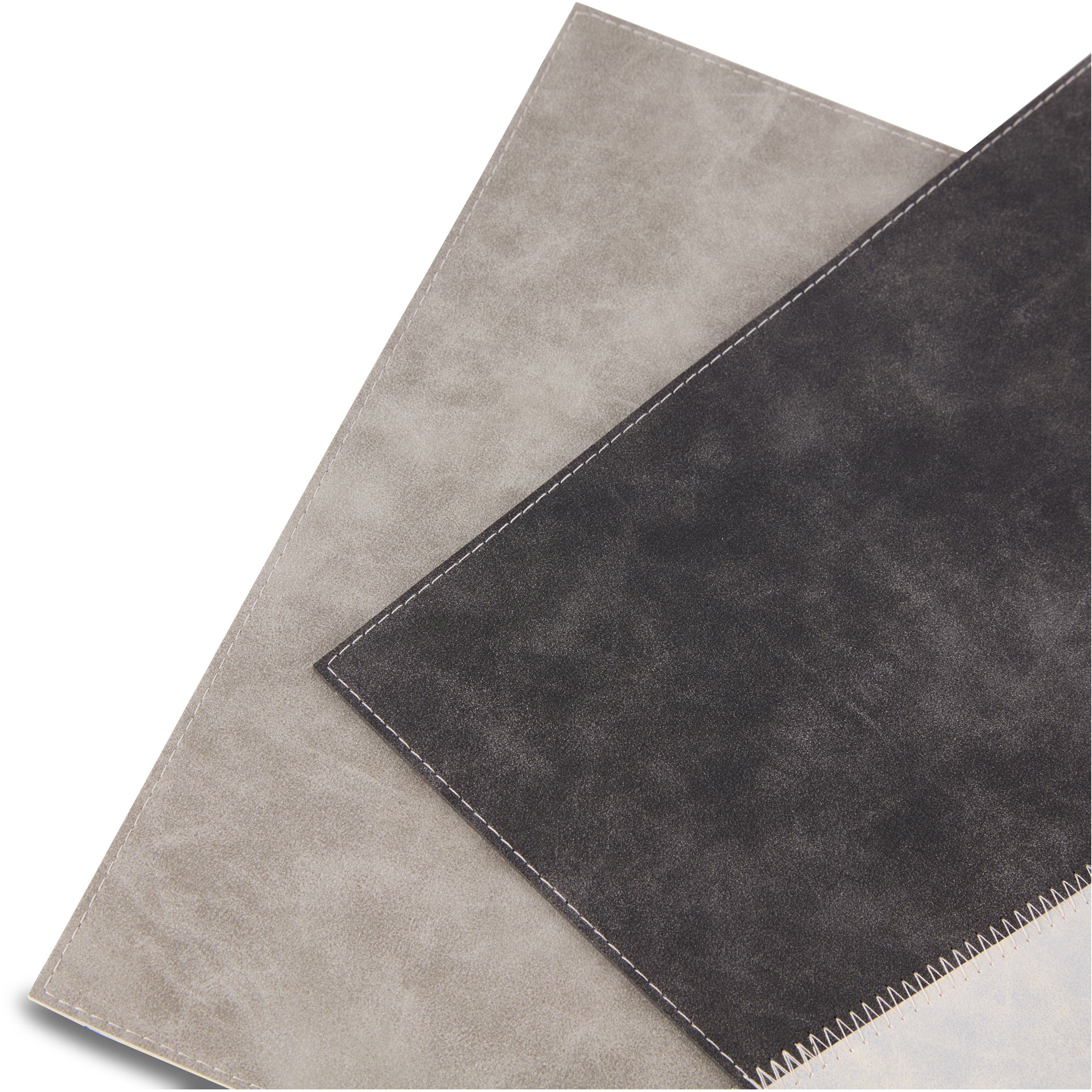 Dainty Home Milano Premium Vegan Leather Reversible 2 Pattern 12" x 18" Rectangular Placemat Set Of 4