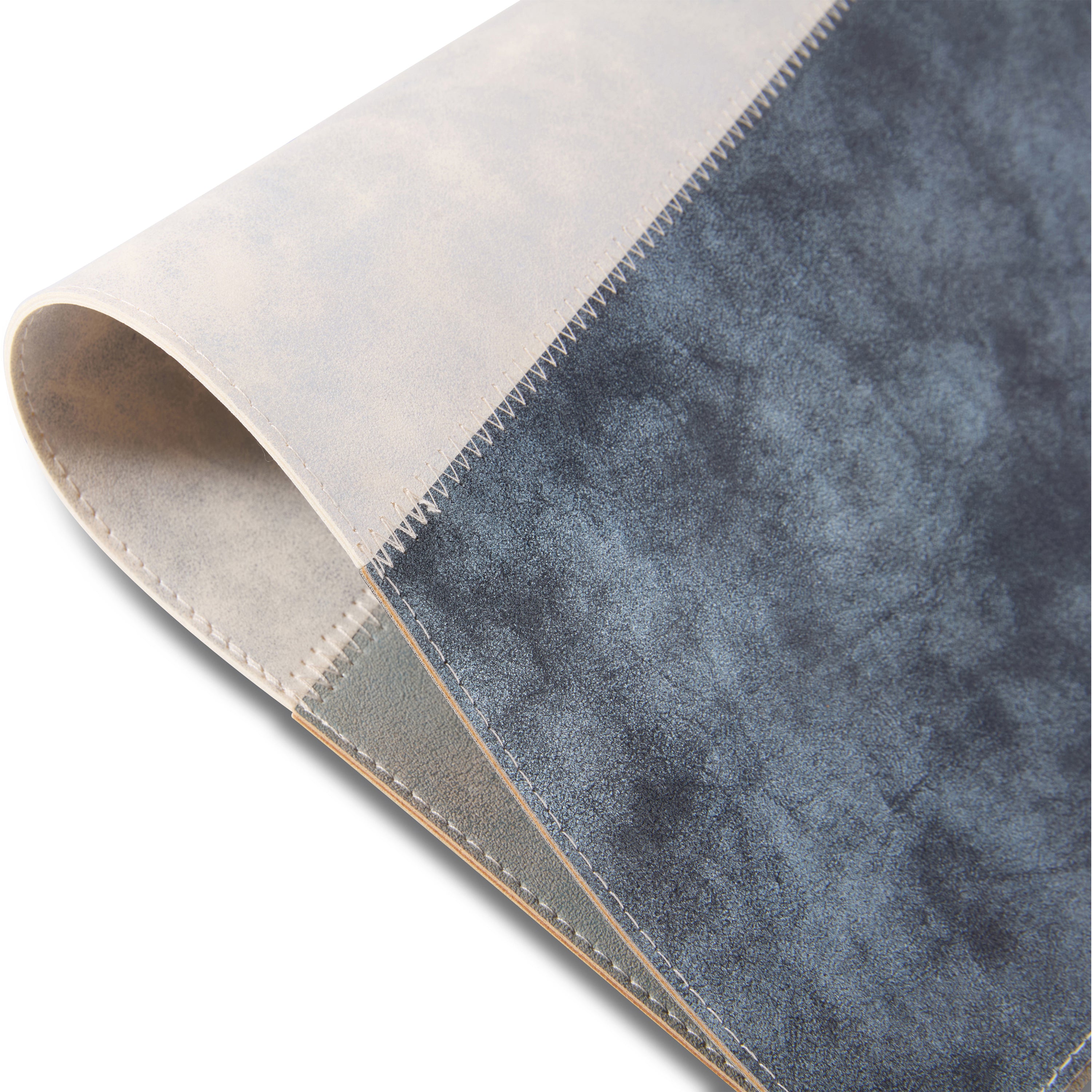 Dainty Home Milano Premium Vegan Leather Reversible 2 Pattern 12" x 18" Rectangular Placemat Set Of 4