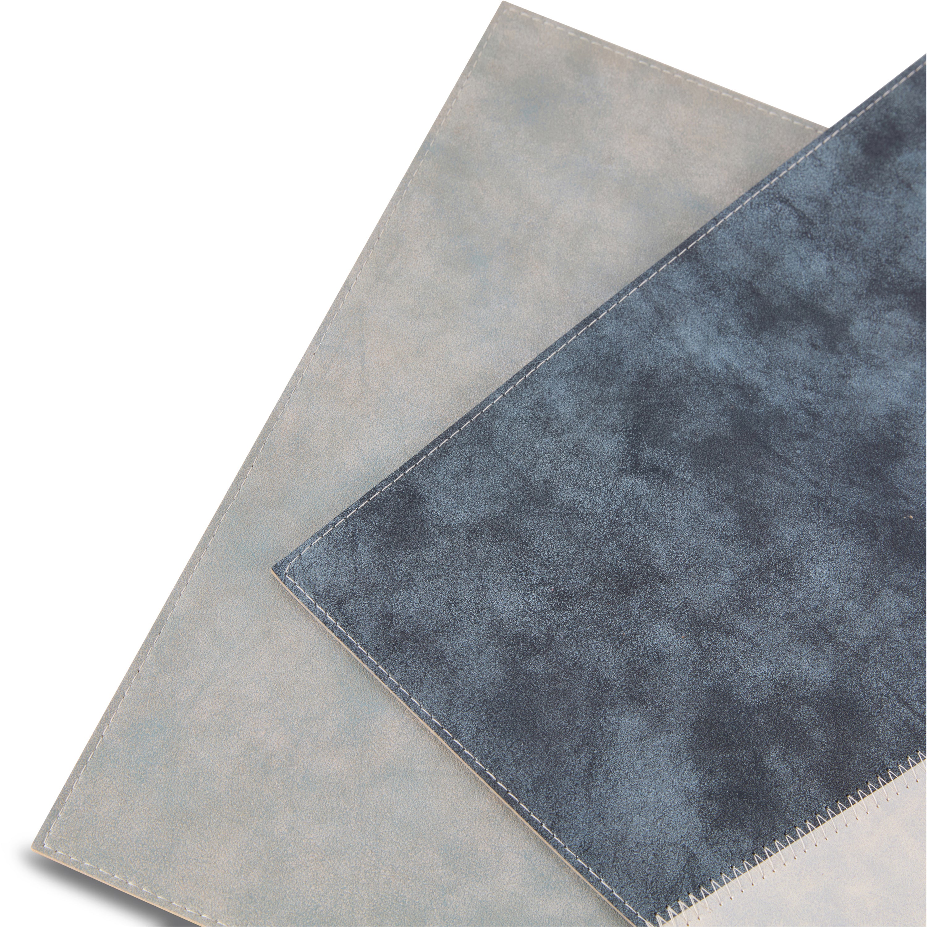Dainty Home Milano Premium Vegan Leather Reversible 2 Pattern 12" x 18" Rectangular Placemat Set Of 4