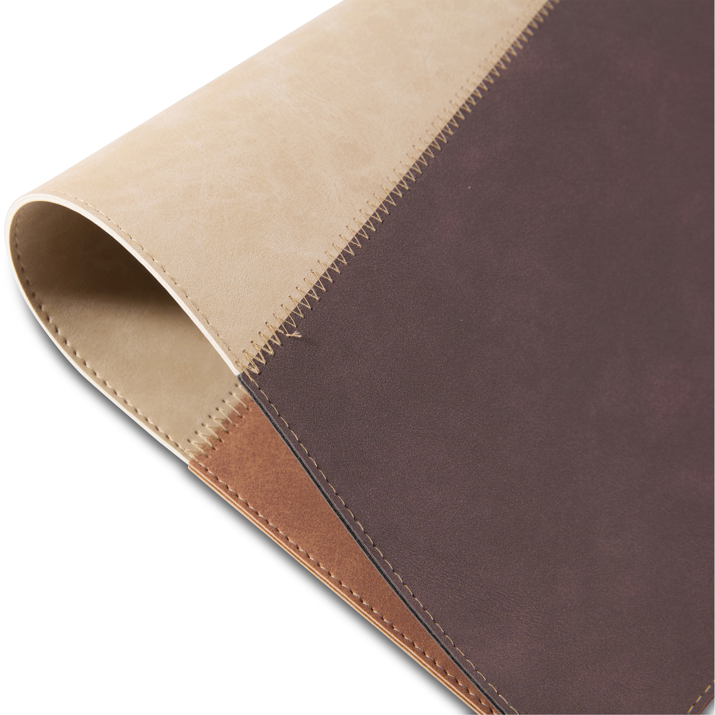 Dainty Home Milano Premium Vegan Leather Reversible 2 Pattern 12" x 18" Rectangular Placemat Set Of 4