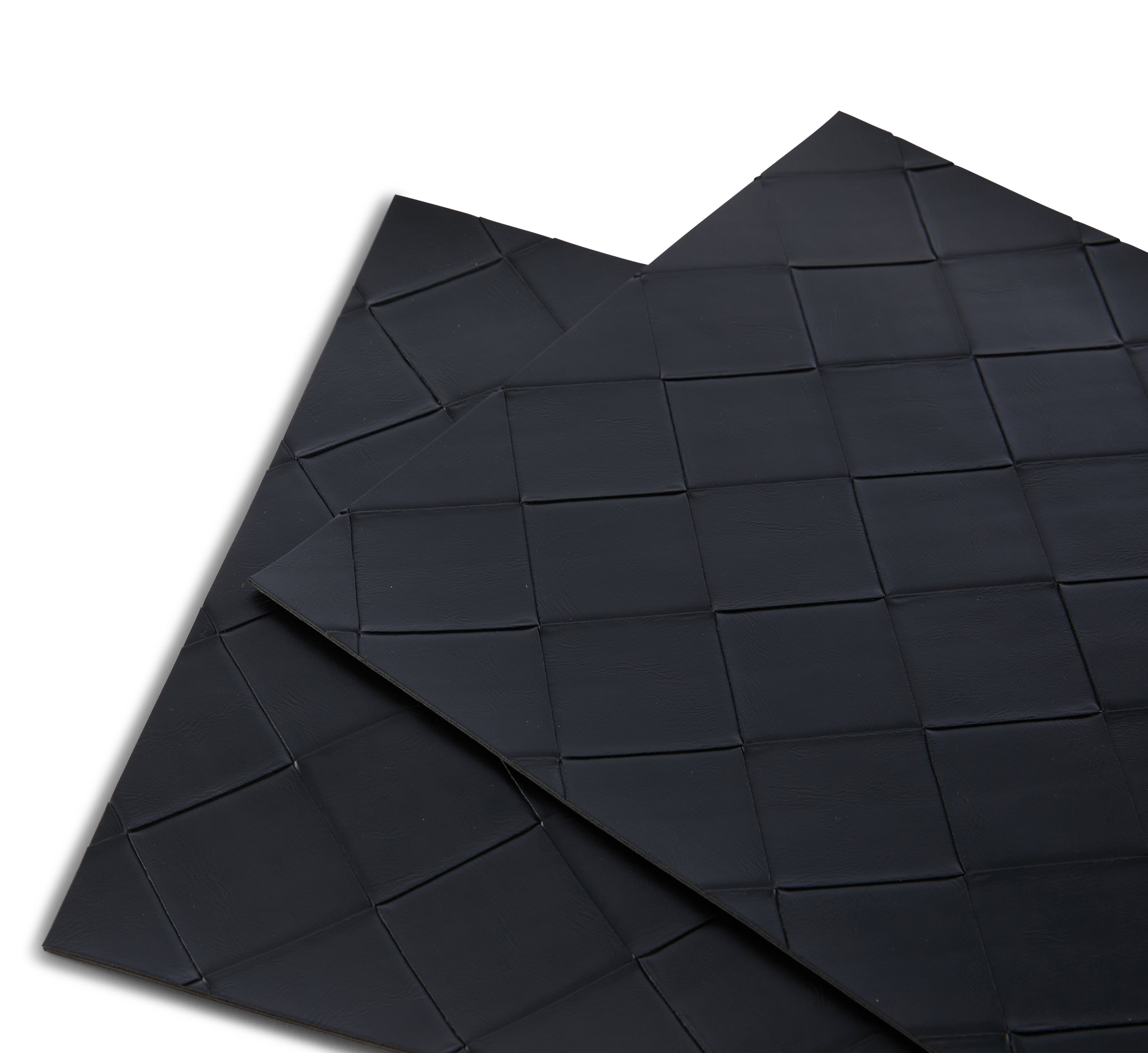 Dainty Home Modena Premium Vegan Leather Reversible 2 Pattern 12" x 18" Rectangular Placemat Set Of 4