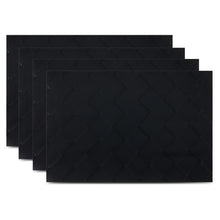 Load image into Gallery viewer, Dainty Home Modena Premium Vegan Leather Reversible 2 Pattern 12" x 18" Rectangular Placemat Set Of 4
