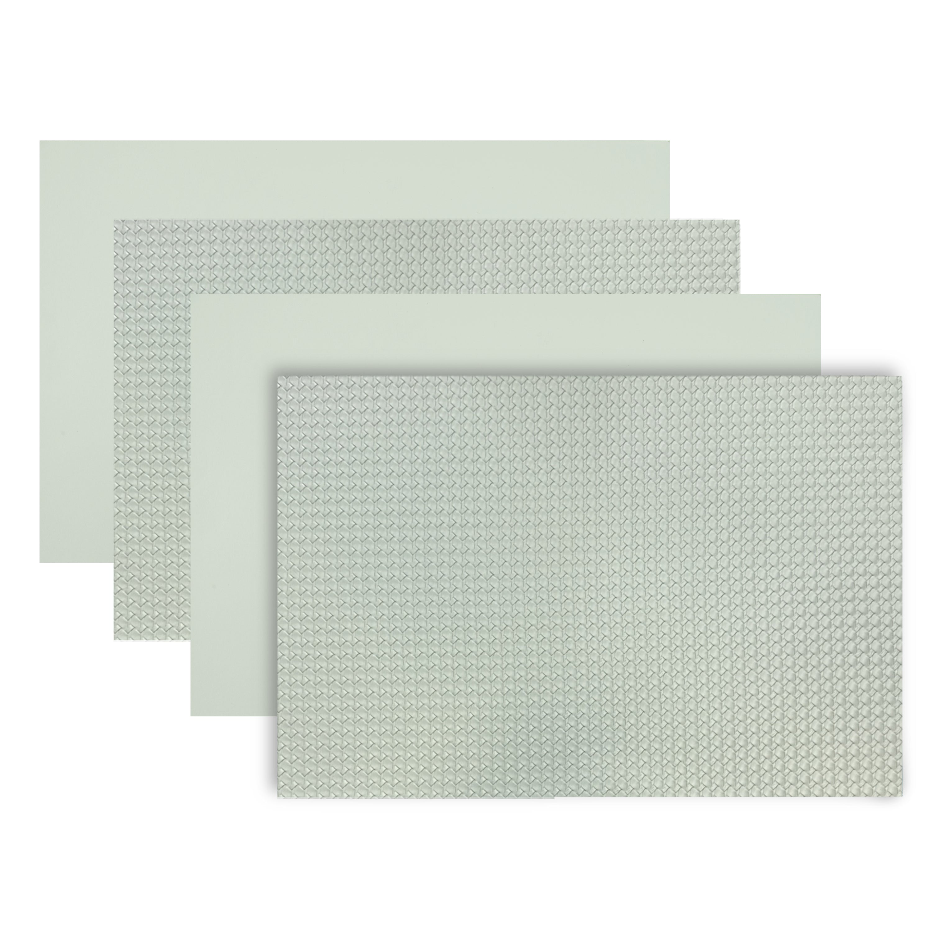 Dainty Home Montclair Reversible Premium Faux Leather 12" x 18" Rectangular Placemats Set of 4