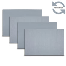 Load image into Gallery viewer, Dainty Home Ridges Premium Vegan Leather Reversible 2 Pattern 12" x 18" Rectangular Placemat Set Of 4
