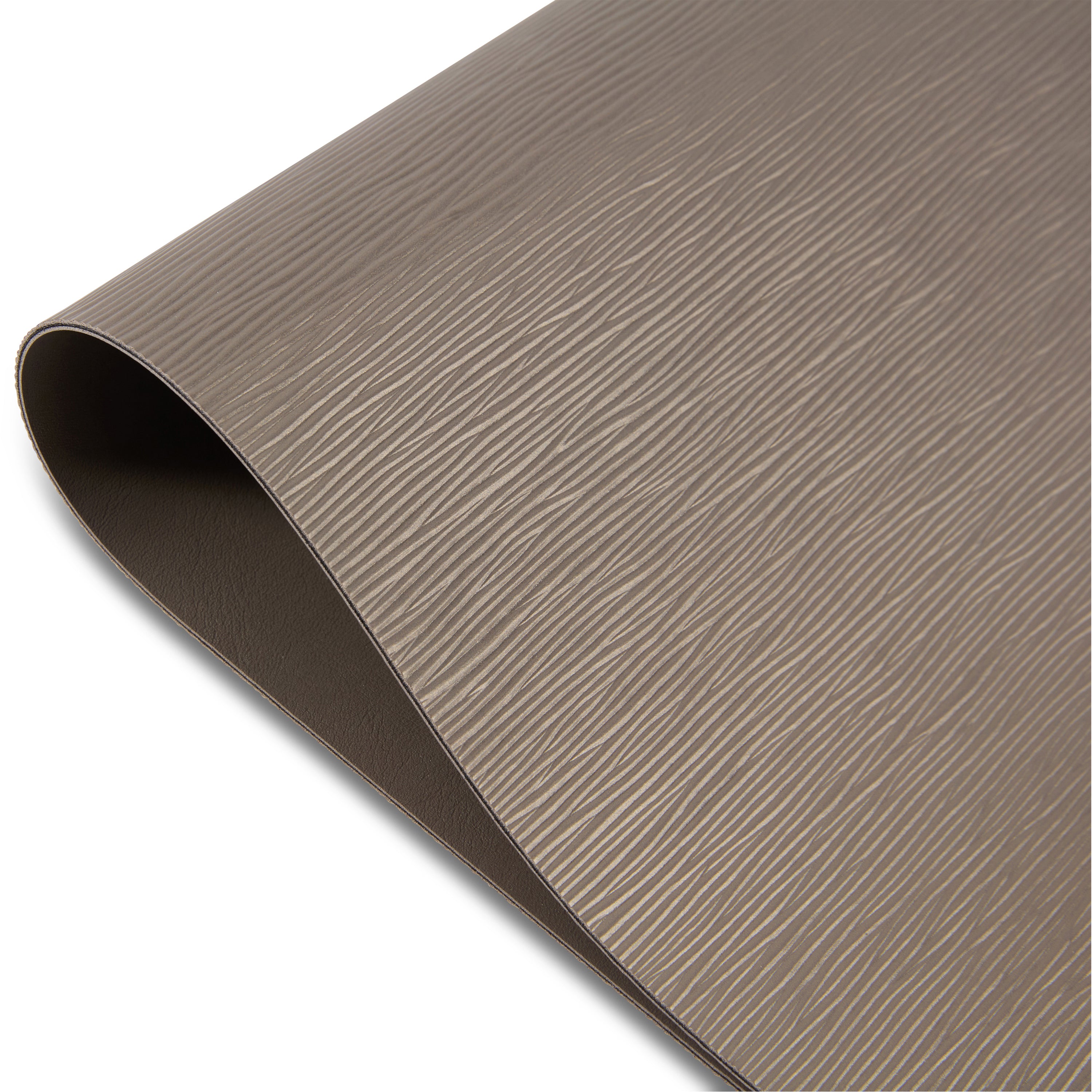Dainty Home Ridges Premium Vegan Leather Reversible 2 Pattern 12" x 18" Rectangular Placemat Set Of 4