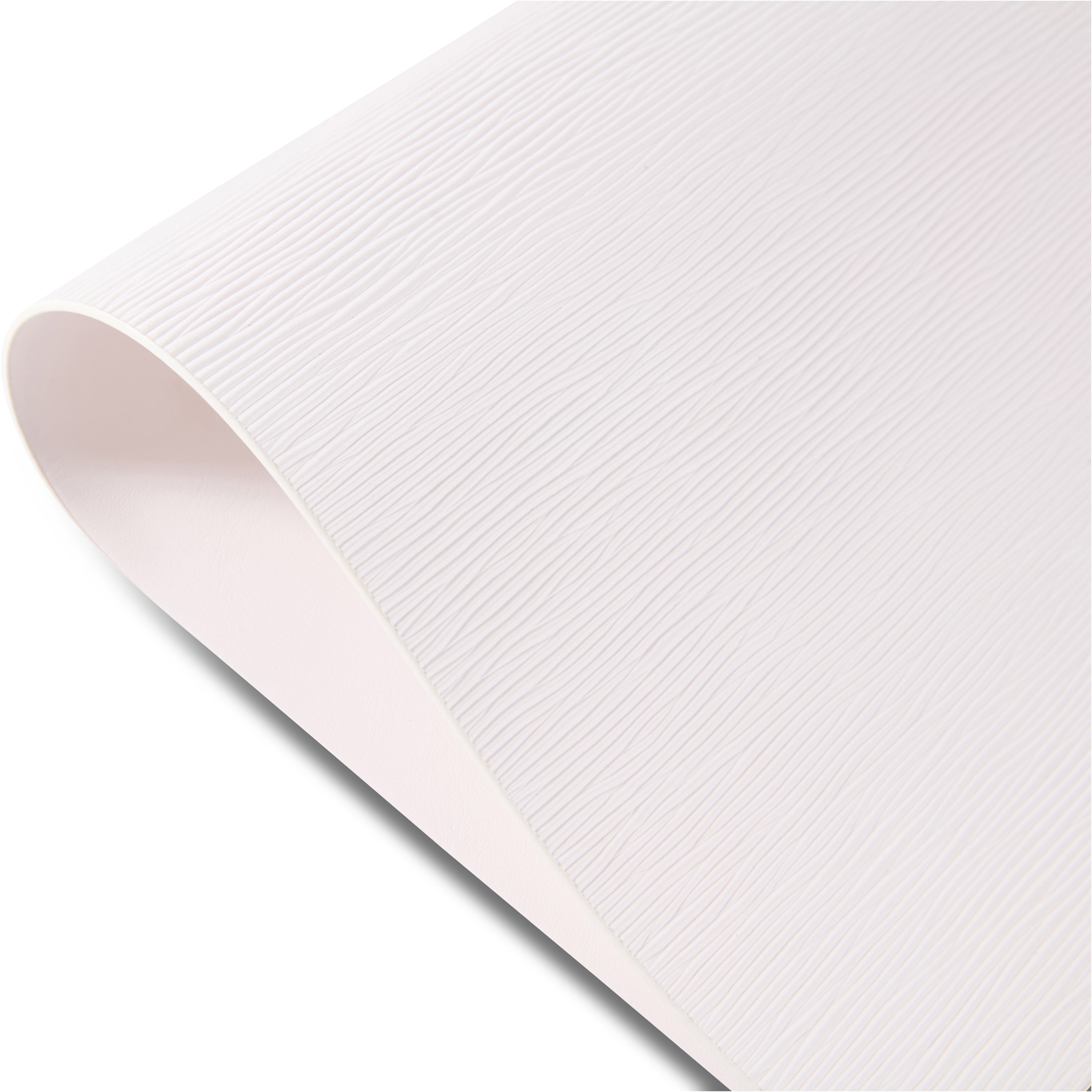 Dainty Home Ridges Premium Vegan Leather Reversible 2 Pattern 12" x 18" Rectangular Placemat Set Of 4