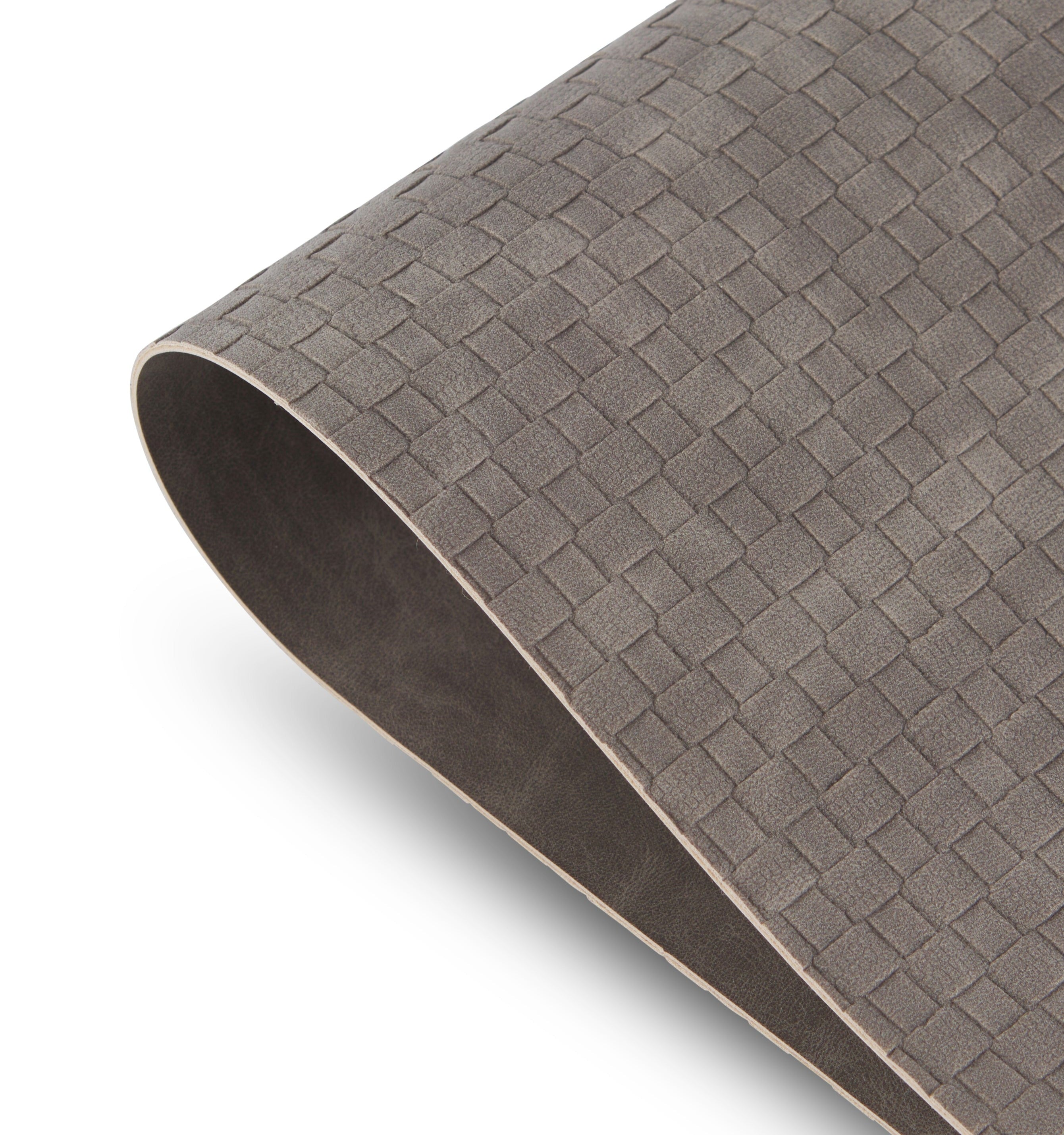 Dainty Home Sorento Faux Leather Reversible 2 Pattern 12" x 18" Rectangular Placemat Set Of 4