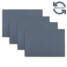 Load image into Gallery viewer, Dainty Home Stratham Premium Vegan Leather Reversible 2 Pattern 12" x 18" Rectangular Placemat Set Of 4
