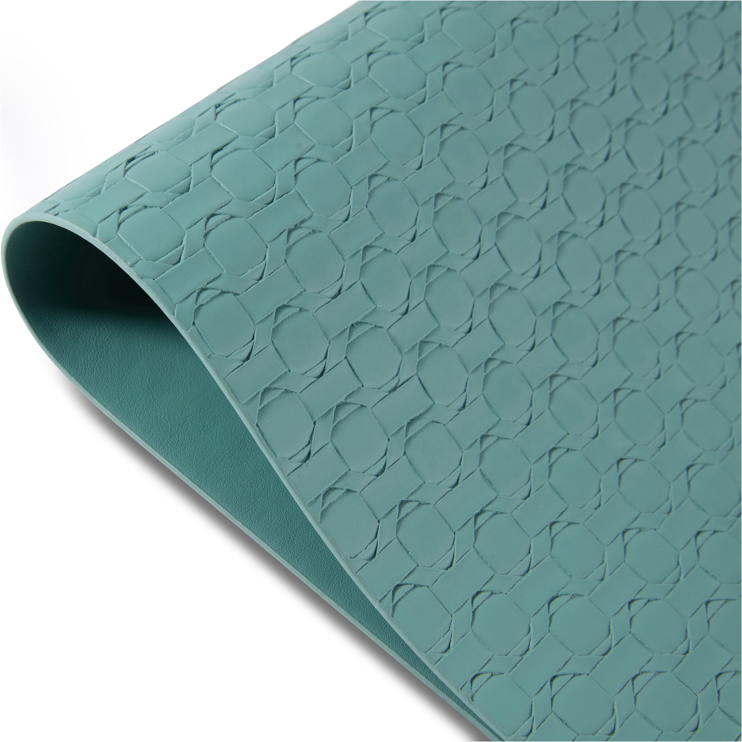 Dainty Home Stratham Premium Vegan Leather Reversible 2 Pattern 12" x 18" Rectangular Placemat Set Of 4
