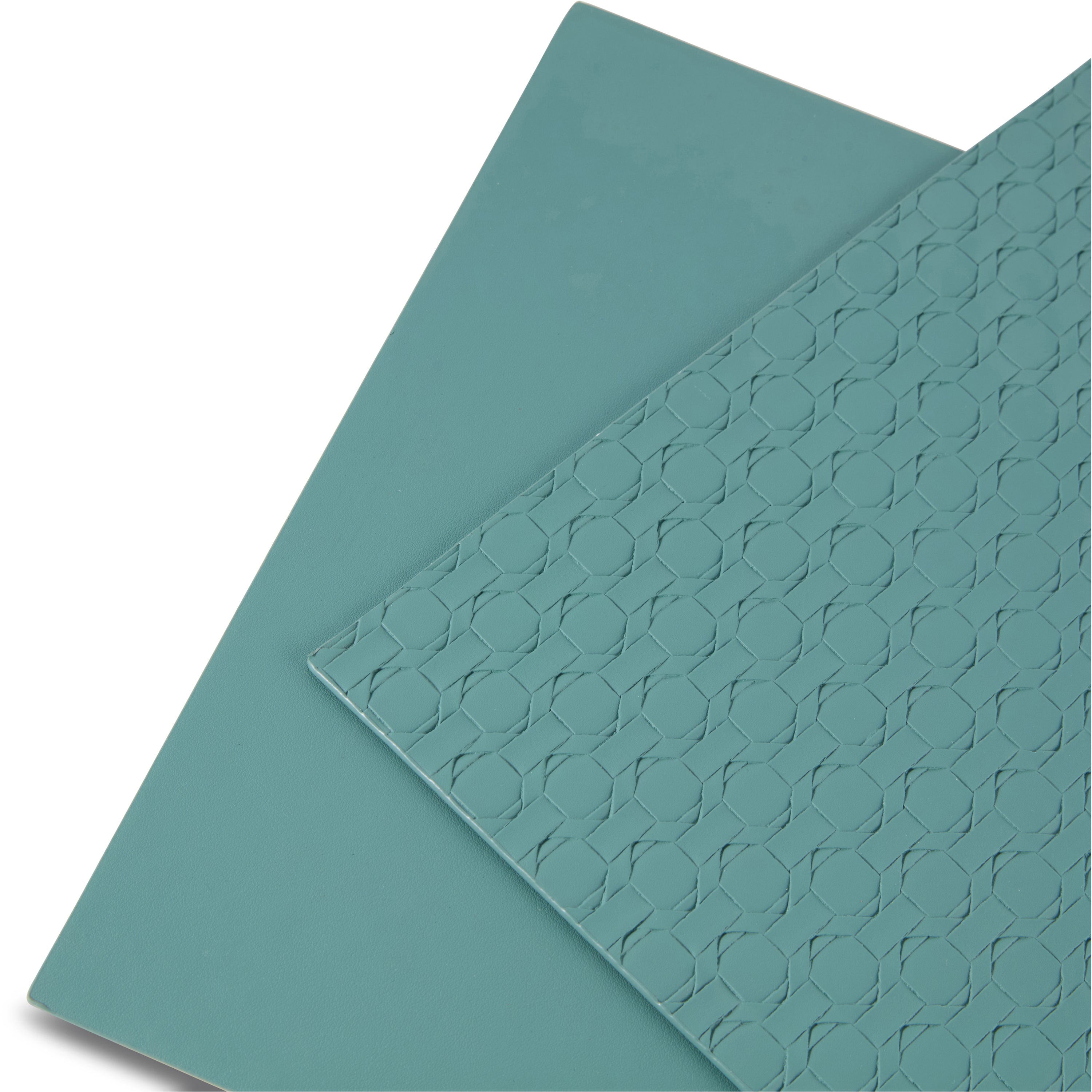 Dainty Home Stratham Premium Vegan Leather Reversible 2 Pattern 12" x 18" Rectangular Placemat Set Of 4