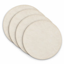 Load image into Gallery viewer, Dainty Home Suede Premium Vegan Leather Reversible 15" Round Placemat Set Of 4
