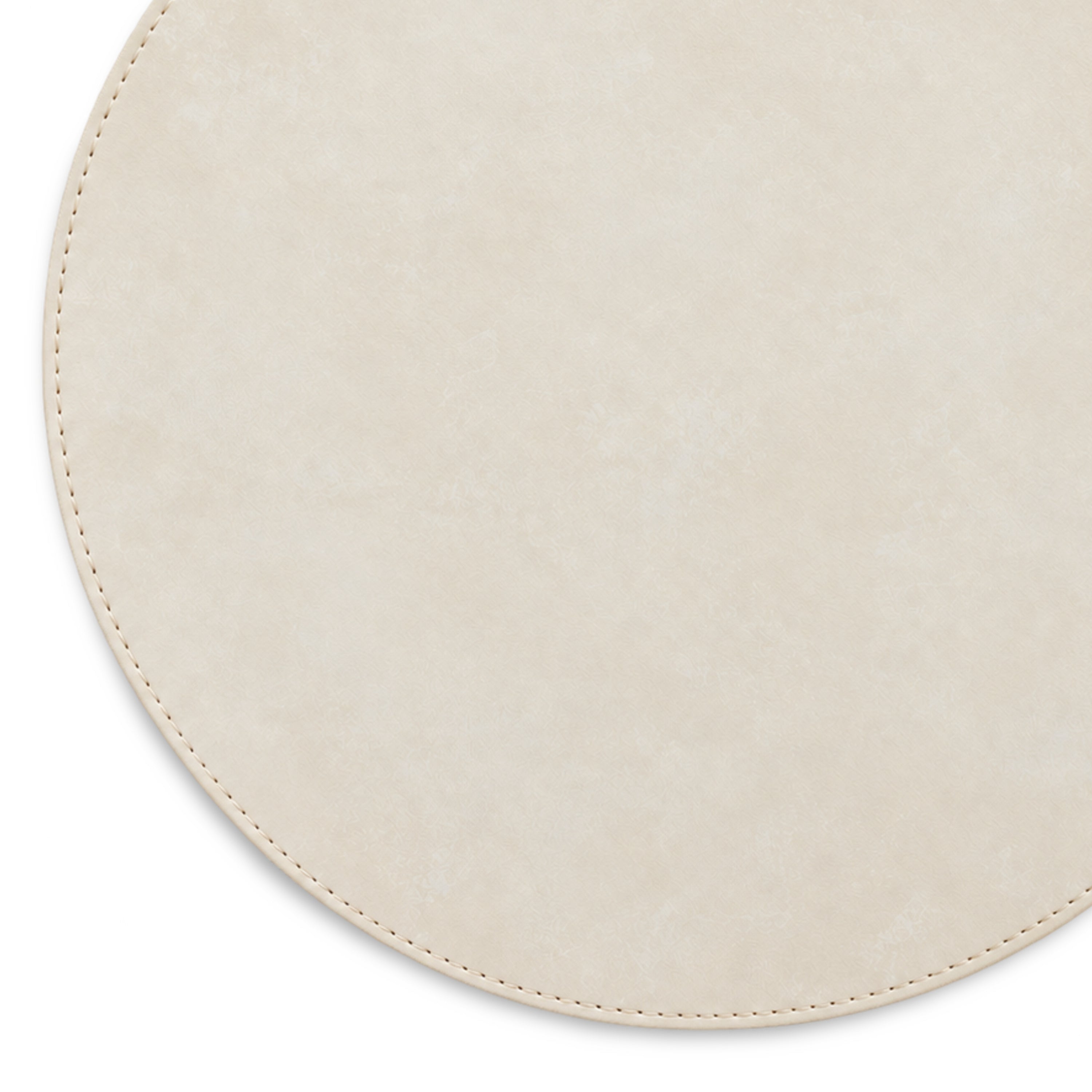 Dainty Home Suede Premium Vegan Leather Reversible 15" Round Placemat Set Of 4
