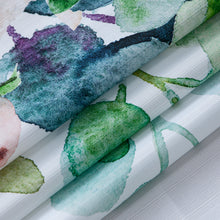 Load image into Gallery viewer, Dainty Home Floral Waterfall Printed Fabric 3D Designed Textured Fabric Shower Curtain 70" x 72"
