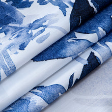 Load image into Gallery viewer, Dainty Home Blue Florals Printed Fabric 3D Designed Textured Fabric Shower Curtain 70" x 72"
