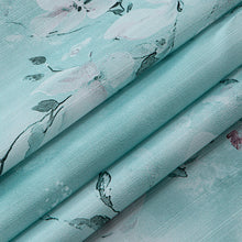 Load image into Gallery viewer, Dainty Home Cascading Florals 3D Textured Fabric Shower Curtain with 12 Metal Rollerball Hooks, 70" x 72"

