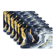 Load image into Gallery viewer, Dainty Home Marble Cork Foil Printed Marble Granite Designed Thick Cork Textured 12" x 18" Rectangular Placemats
