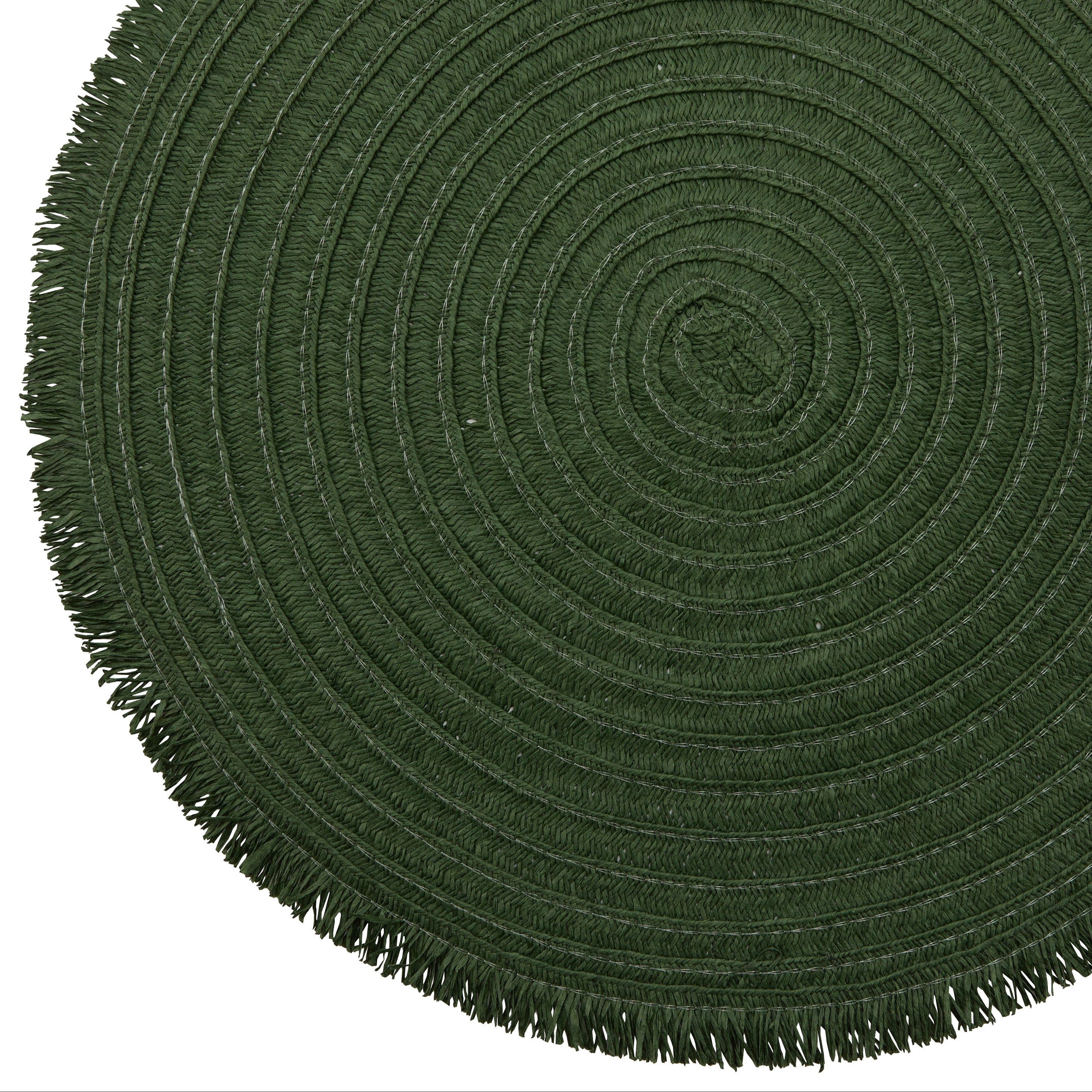 Dainty Home Antigua 15" Round Woven Placemats Set of 6 - Durable, Reversible & Non-Slip Table Mats