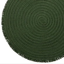 Load image into Gallery viewer, Dainty Home Antigua 15" Round Woven Placemats Set of 6 - Durable, Reversible &amp; Non-Slip Table Mats
