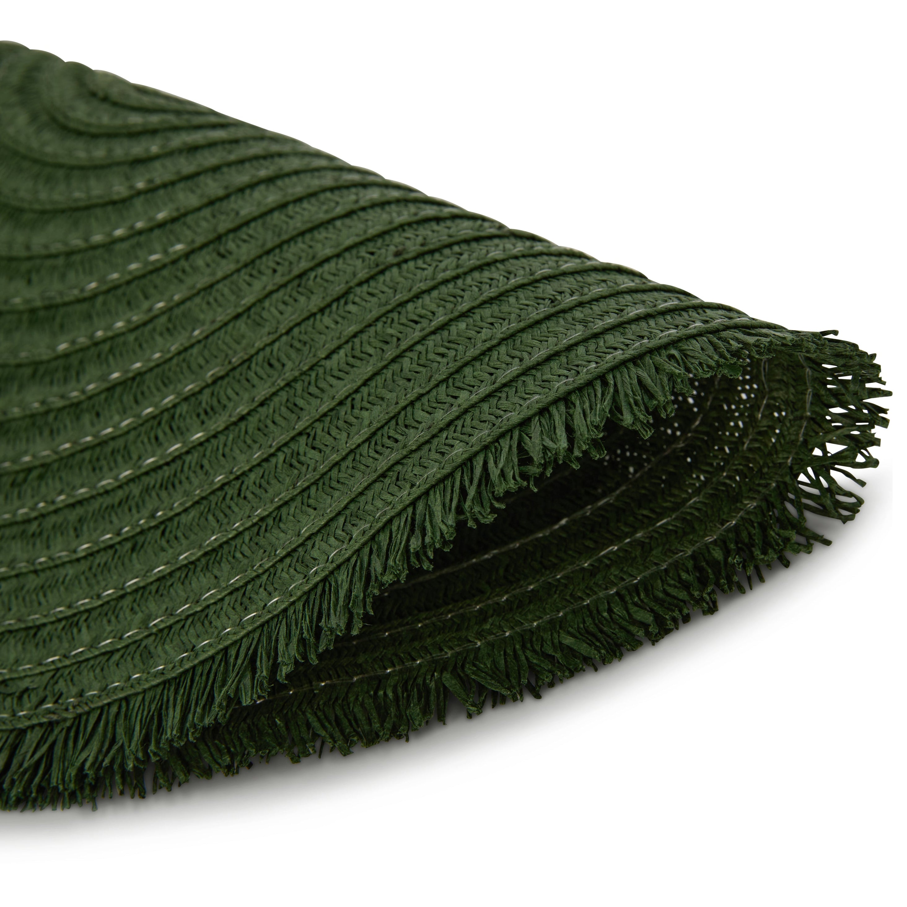 Dainty Home Antigua 15" Round Woven Placemats Set of 6 - Durable, Reversible & Non-Slip Table Mats