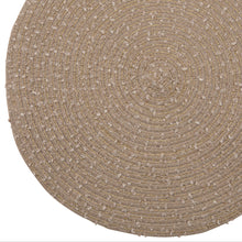 Load image into Gallery viewer, Dainty Home Boucle 15" Round Woven Placemats Set of 6 - Durable, Reversible &amp; Non-Slip Table Mats
