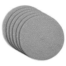 Load image into Gallery viewer, Dainty Home Boucle 15" Round Woven Placemats Set of 6 - Durable, Reversible &amp; Non-Slip Table Mats
