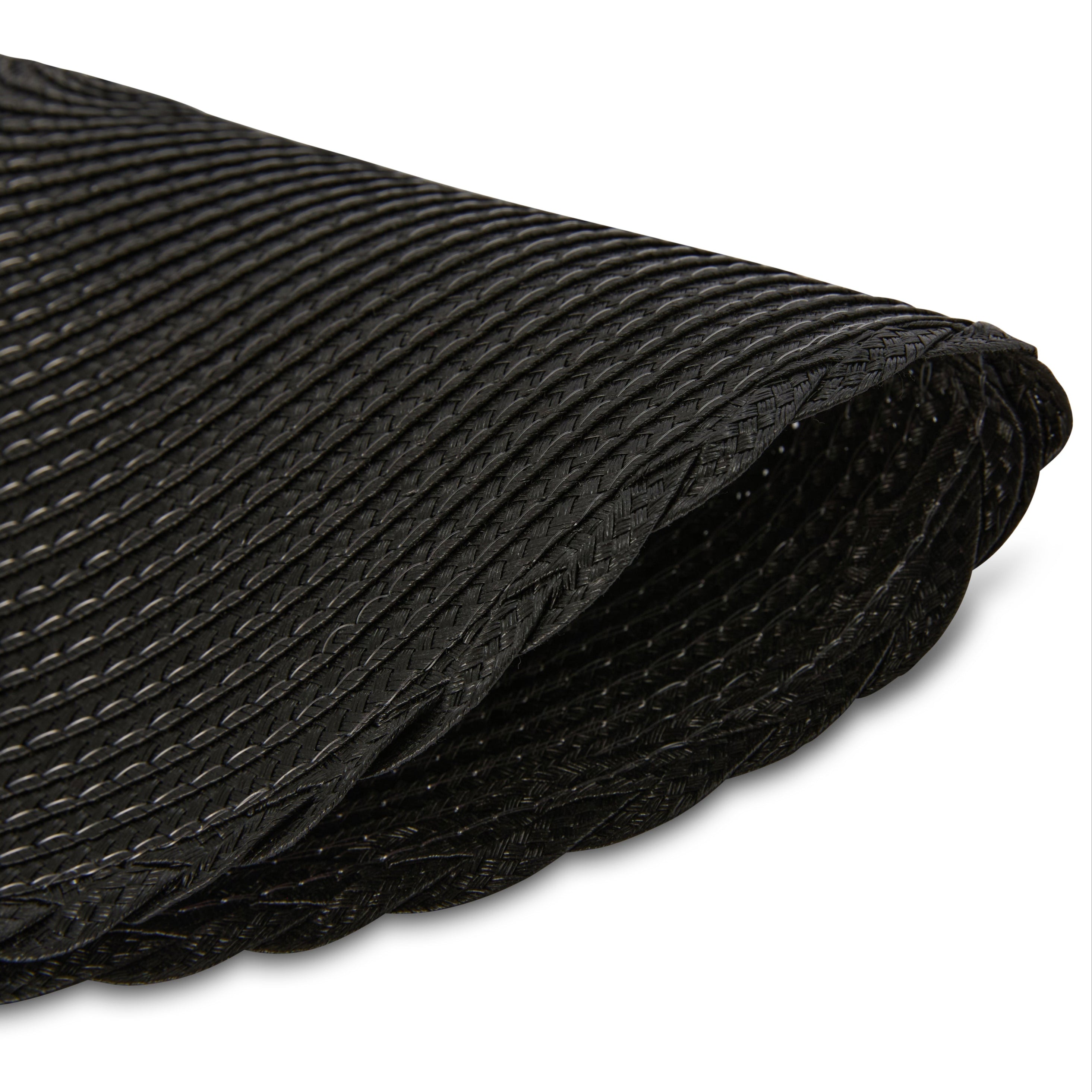 Dainty Home Braided 15" Round Woven Placemats Set of 6 - Durable, Reversible & Non-Slip Table Mats