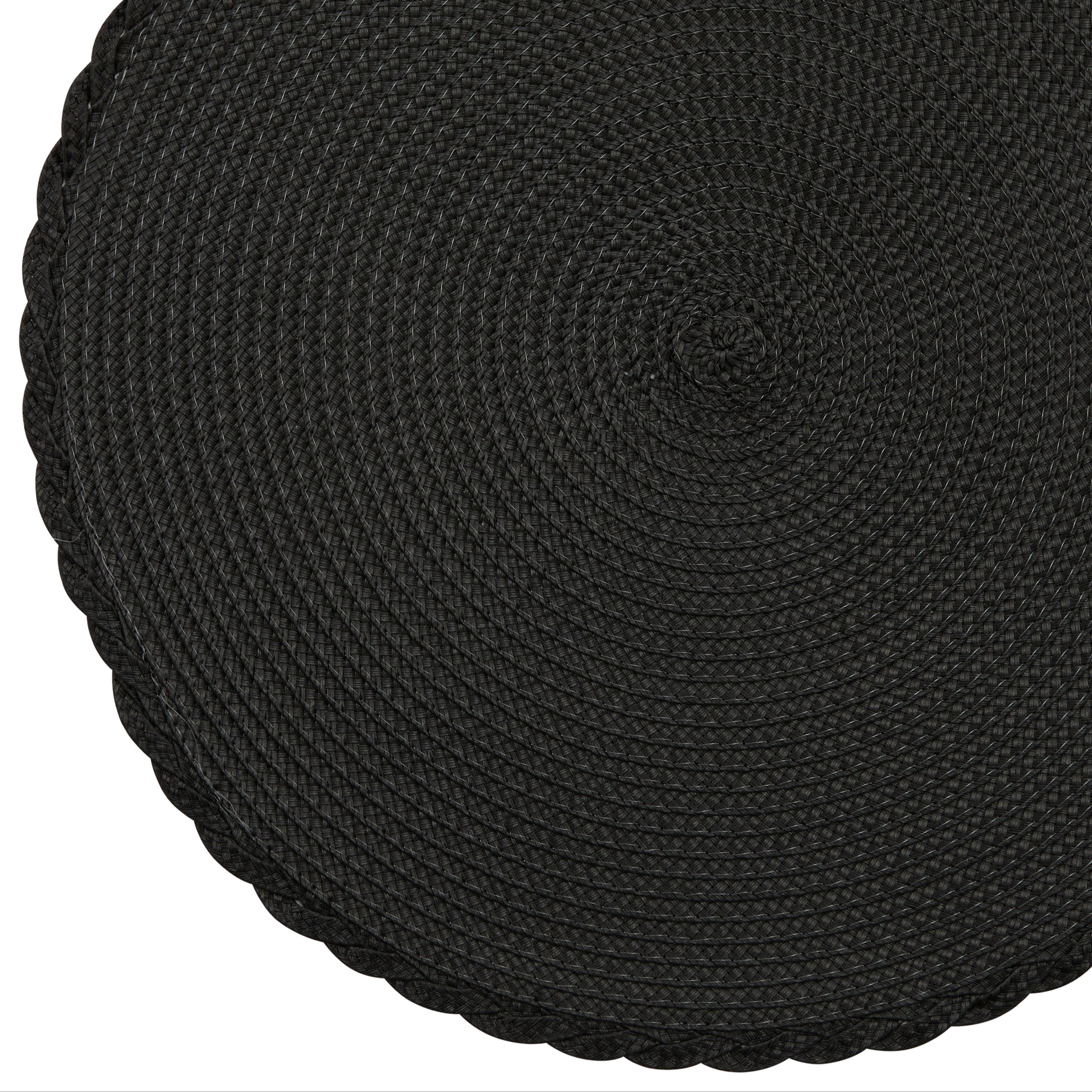 Dainty Home Braided 15" Round Woven Placemats Set of 6 - Durable, Reversible & Non-Slip Table Mats