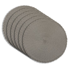 Load image into Gallery viewer, Dainty Home Braided 15" Round Woven Placemats Set of 6 - Durable, Reversible &amp; Non-Slip Table Mats
