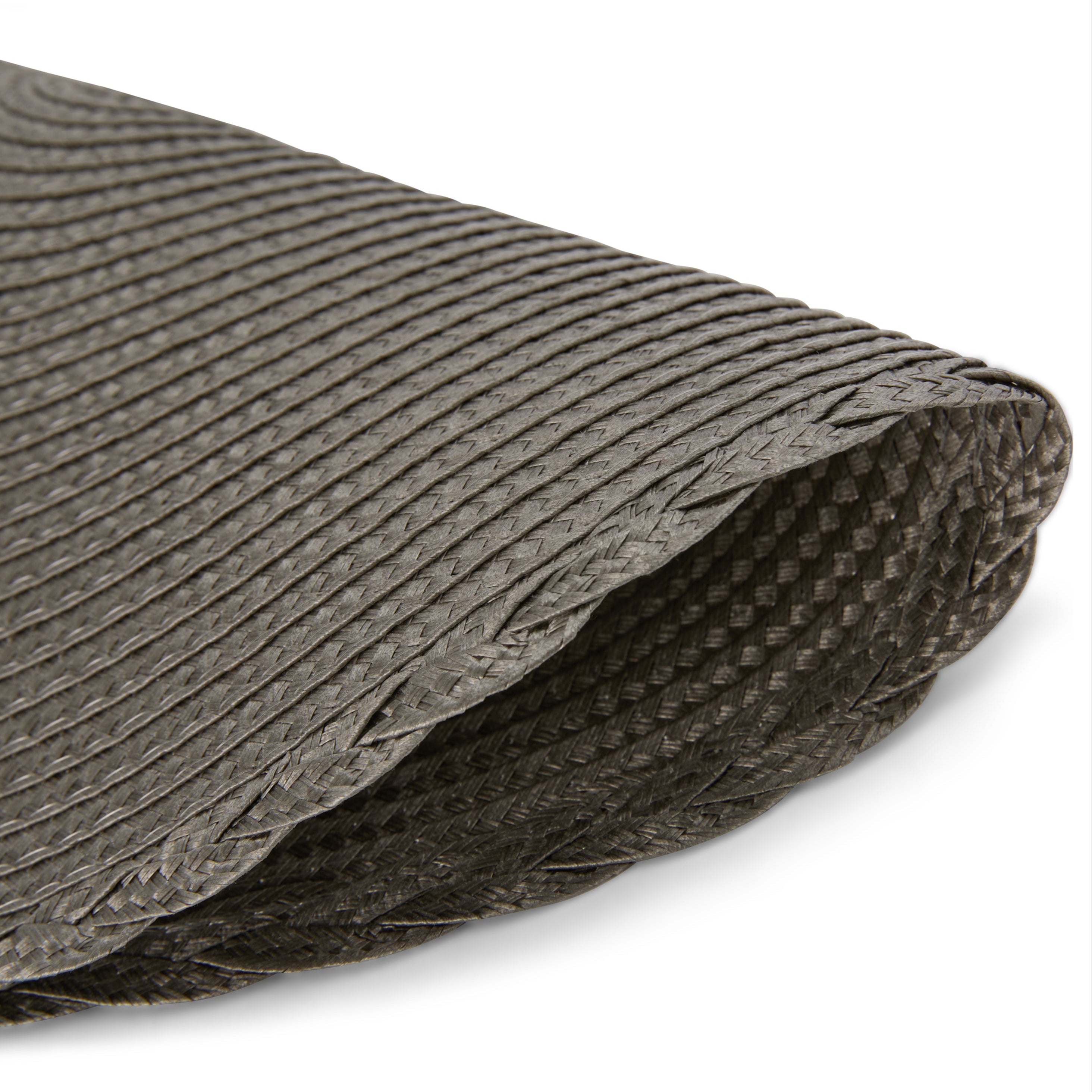 Dainty Home Braided 15" Round Woven Placemats Set of 6 - Durable, Reversible & Non-Slip Table Mats